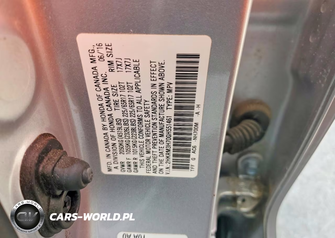 2016 Honda Cr-V Exl VIN:2HKRM3H70GH551461 - 13