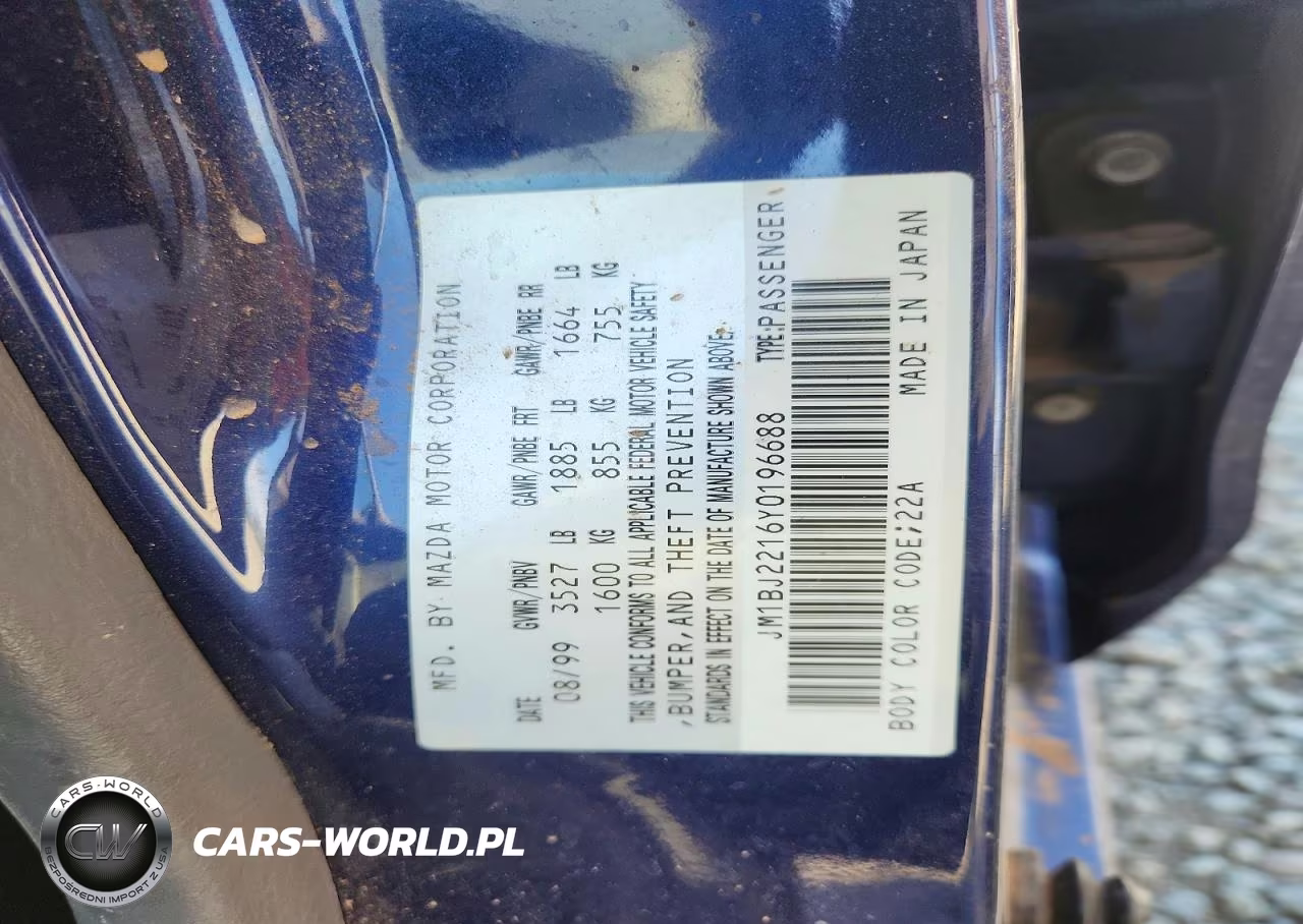 2000 Mazda Protege Es VIN:JM1BJ2216Y0196688 - 13