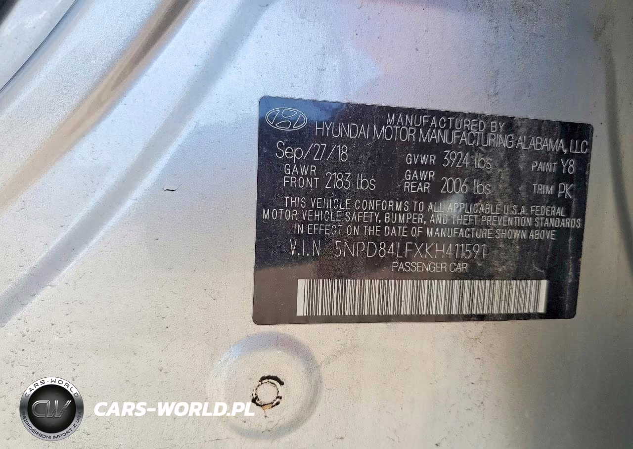 2019 Hyundai Elantra Sel VIN:5NPD84LFXKH411591 - 12