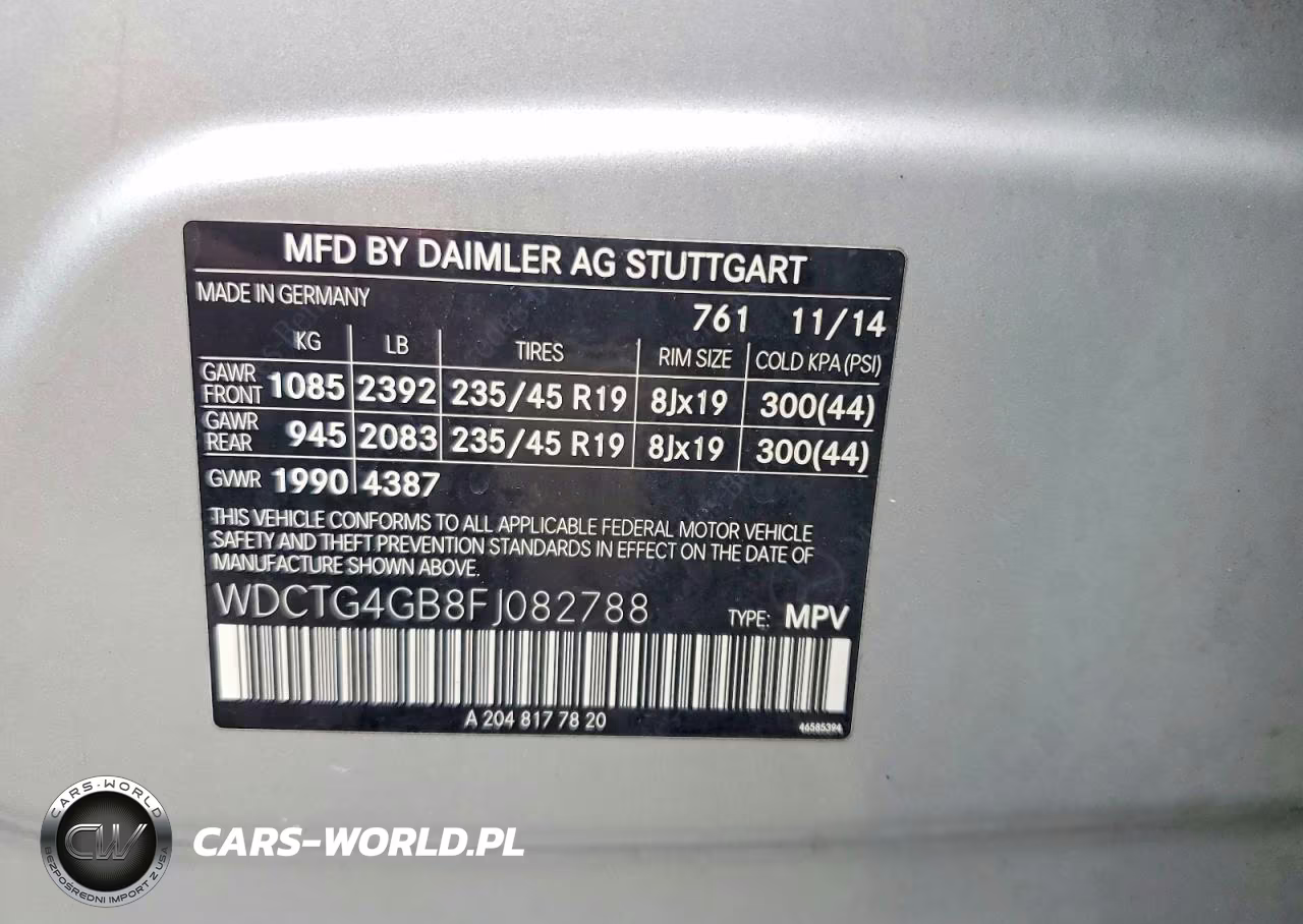 2015 Mercedes-Benz Gla 250 4Matic VIN:WDCTG4GB8FJ082788 - 13