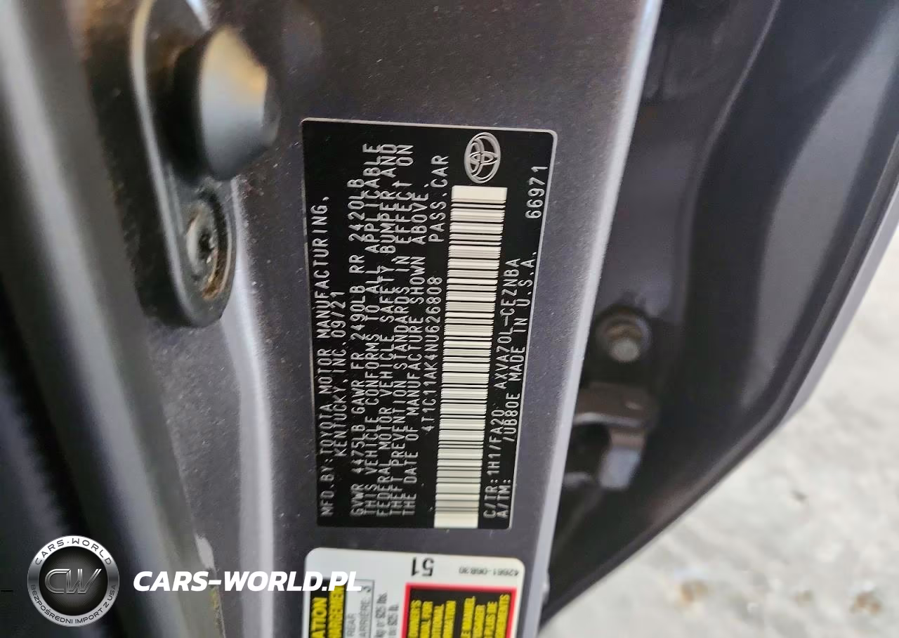 2022 Toyota Camry Le VIN:4T1C11AK4NU626808 - 13