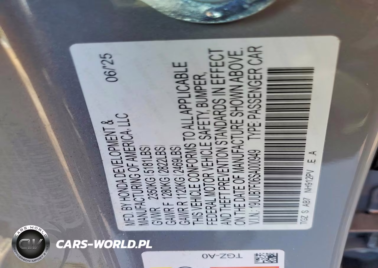 2025 Acura Tlx Type S VIN:19UUB7F06SA000949 - 12