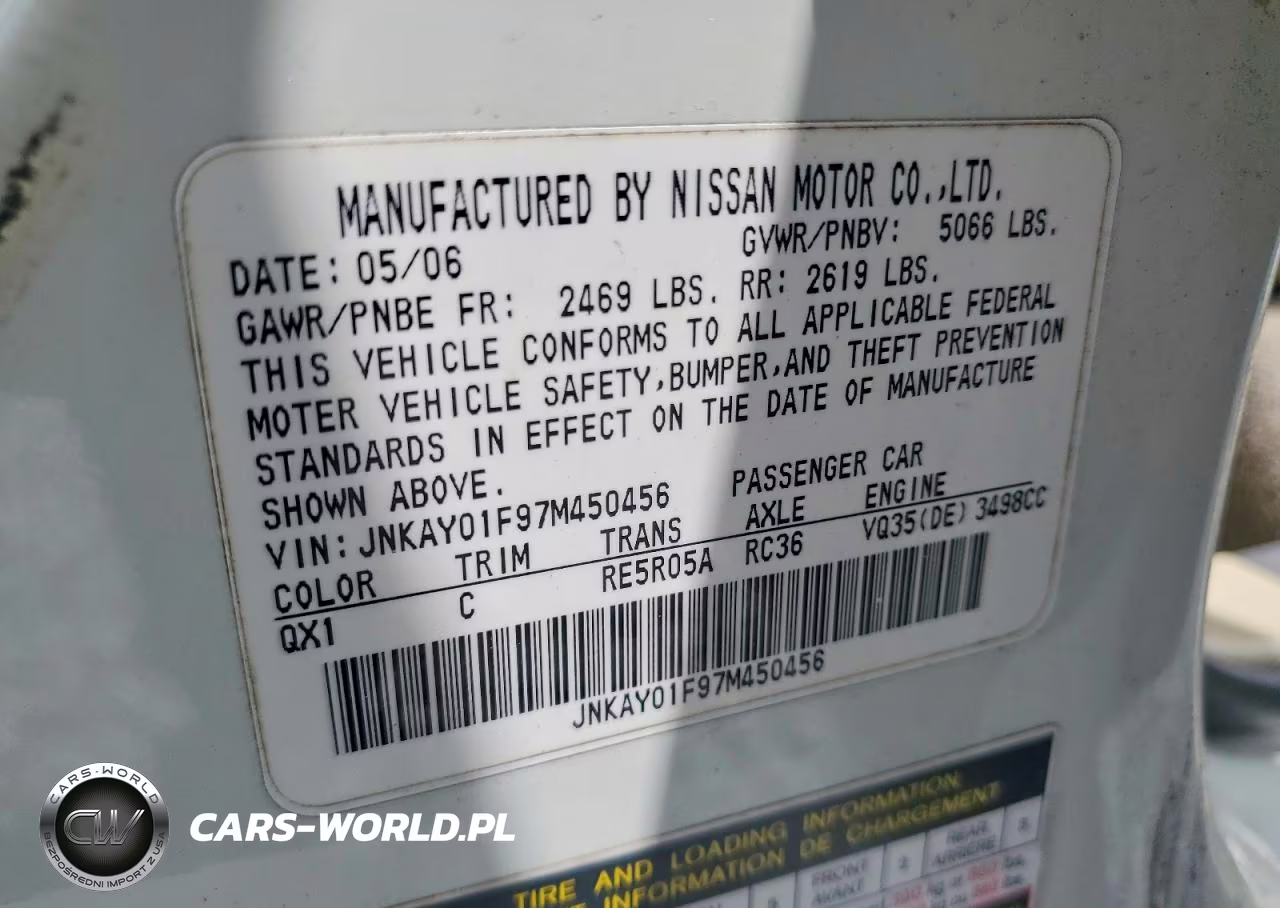 2007 Infiniti M35 X VIN:JNKAY01F97M450456 - 12