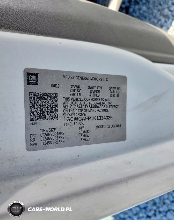 2019 Chevrolet Express 2500 Cargo Delivery Van VIN:1GCWGAFP1K1334325 - 13