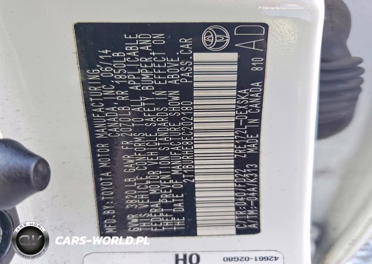 2014 Toyota Corolla S Plus VIN:2T1BURHE8EC202180 - 13
