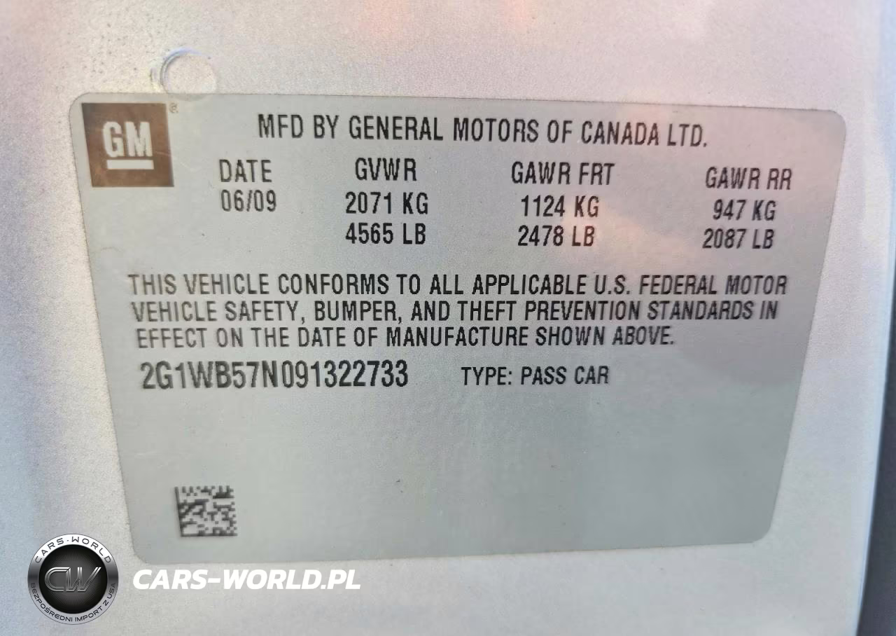 2009 Chevrolet Impala Ls VIN:2G1WB57N091322733 - 12