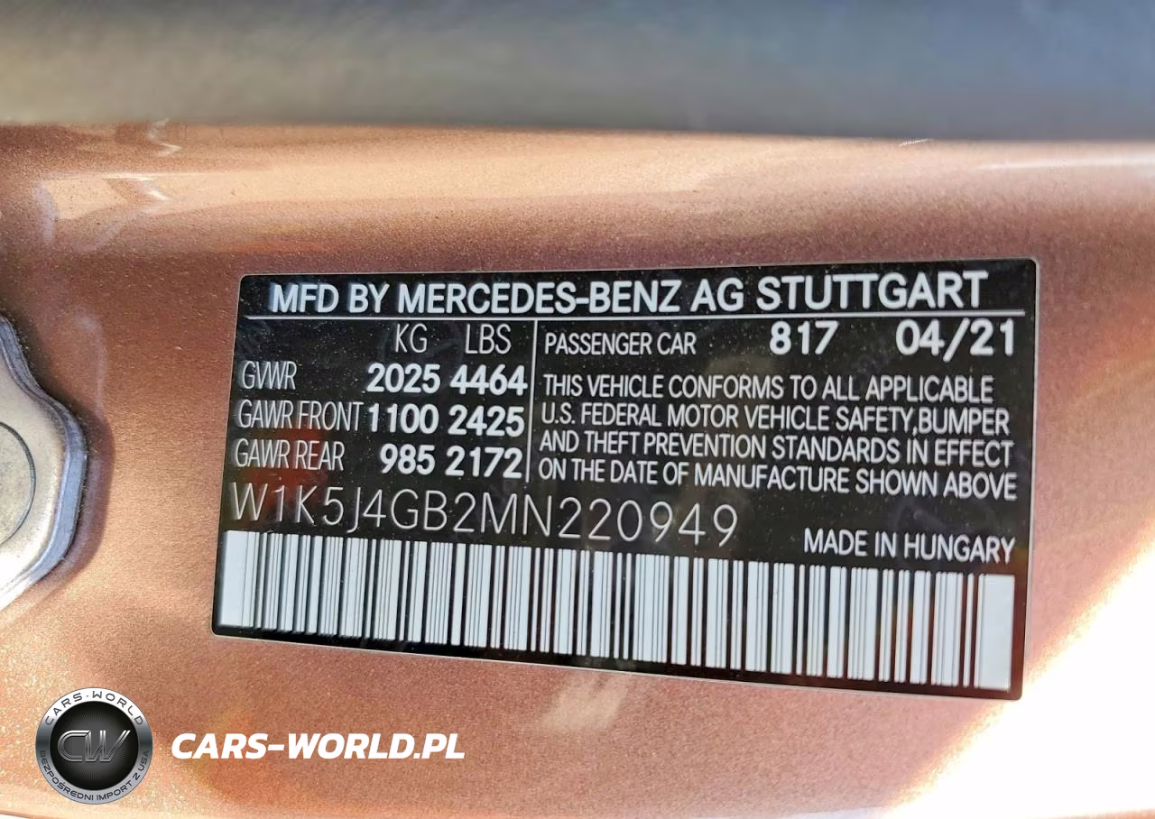 2021 Mercedes-Benz Cla 250 VIN:W1K5J4GB2MN220949 - 13
