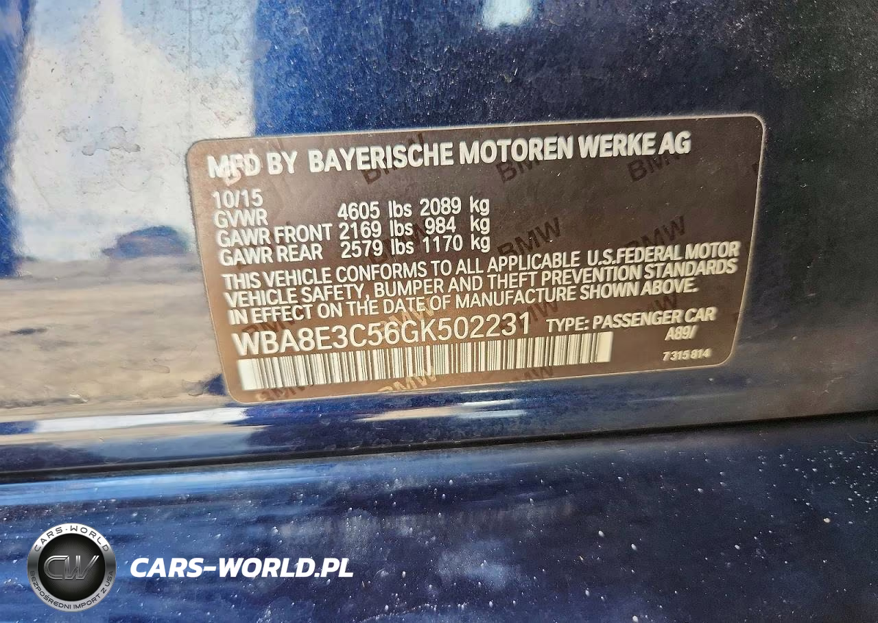 2016 BMW 328 Xi Sulev VIN:WBA8E3C56GK502231 - 13