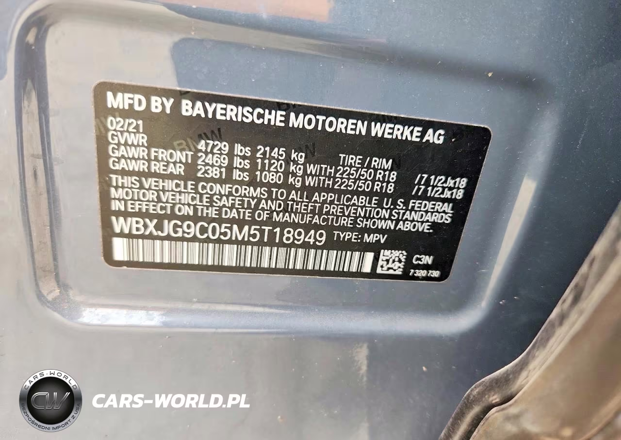 2021 BMW X1 xDrive28I VIN:WBXJG9C05M5T18949 - 12