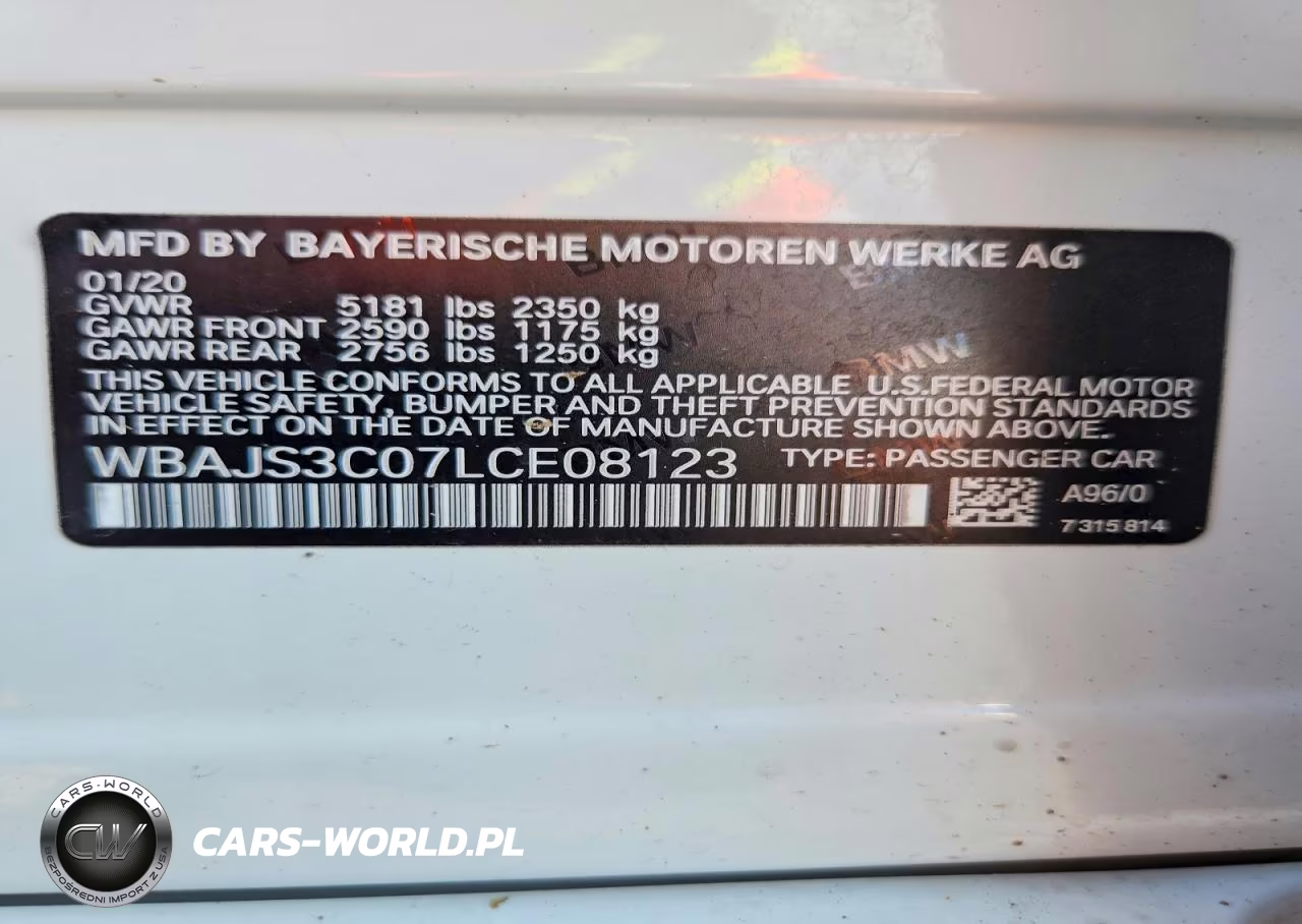 2020 BMW 540 Xi VIN:WBAJS3C07LCE08123 - 13