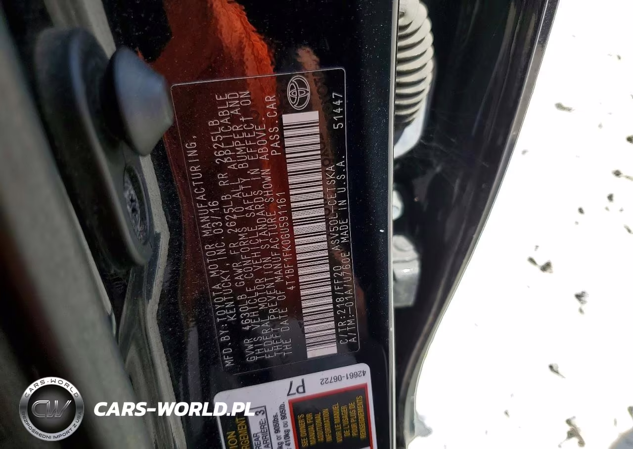2016 Toyota Camry Se VIN:4T1BF1FK0GU591161 - 13