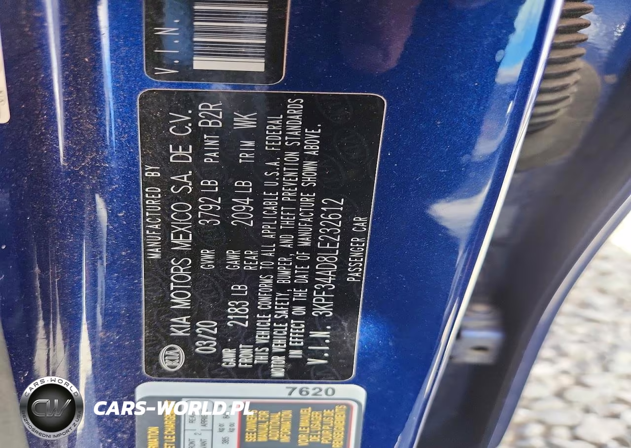 2020 Kia Forte Gt Line VIN:3KPF34AD8LE232612 - 12