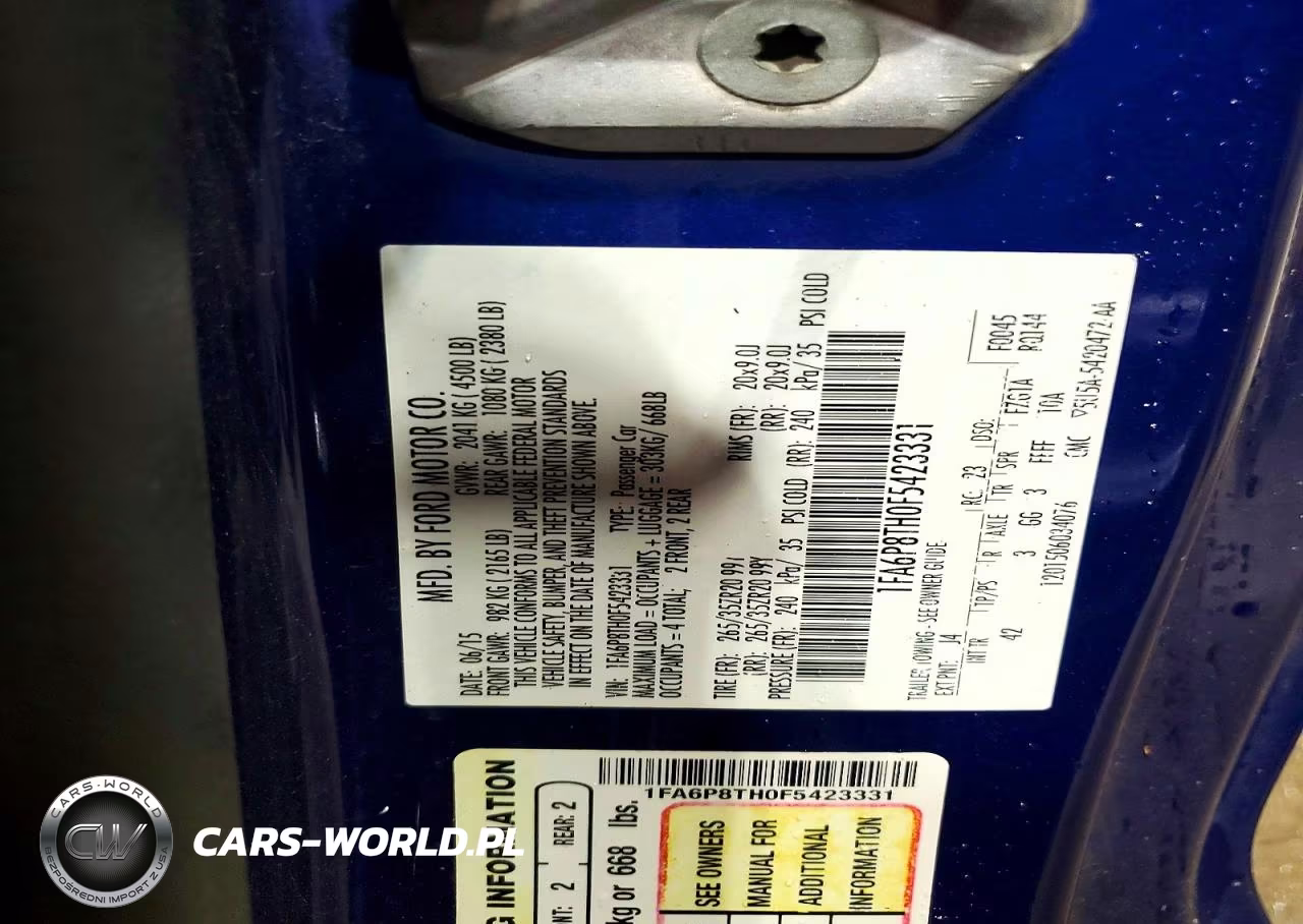 2015 Ford Mustang VIN:1FA6P8TH0F5423331 - 12