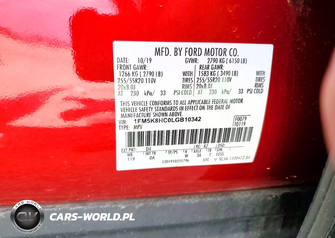 2020 Ford Explorer Platinum VIN:1FM5K8HC0LGB10342 - 13