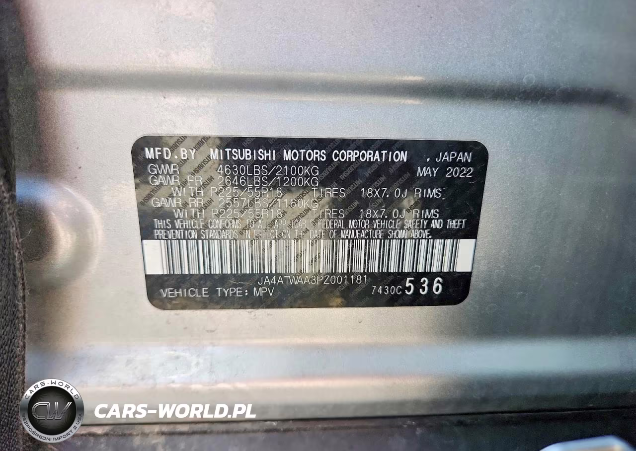2023 Mitsubishi Eclipse Cross Se VIN:JA4ATWAA3PZ001181 - 13