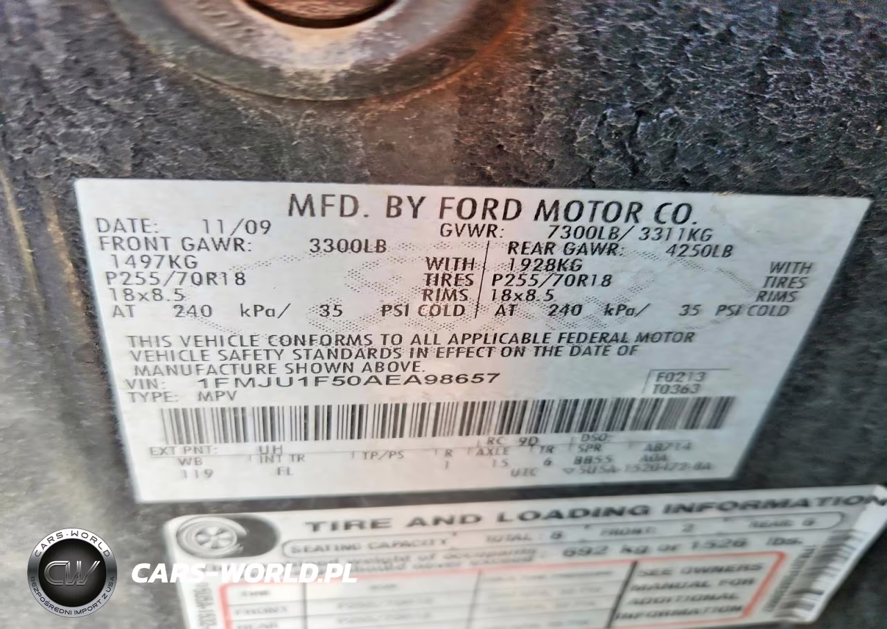 2010 Ford Expedition Xlt VIN:1FMJU1F50AEA98657 - 13