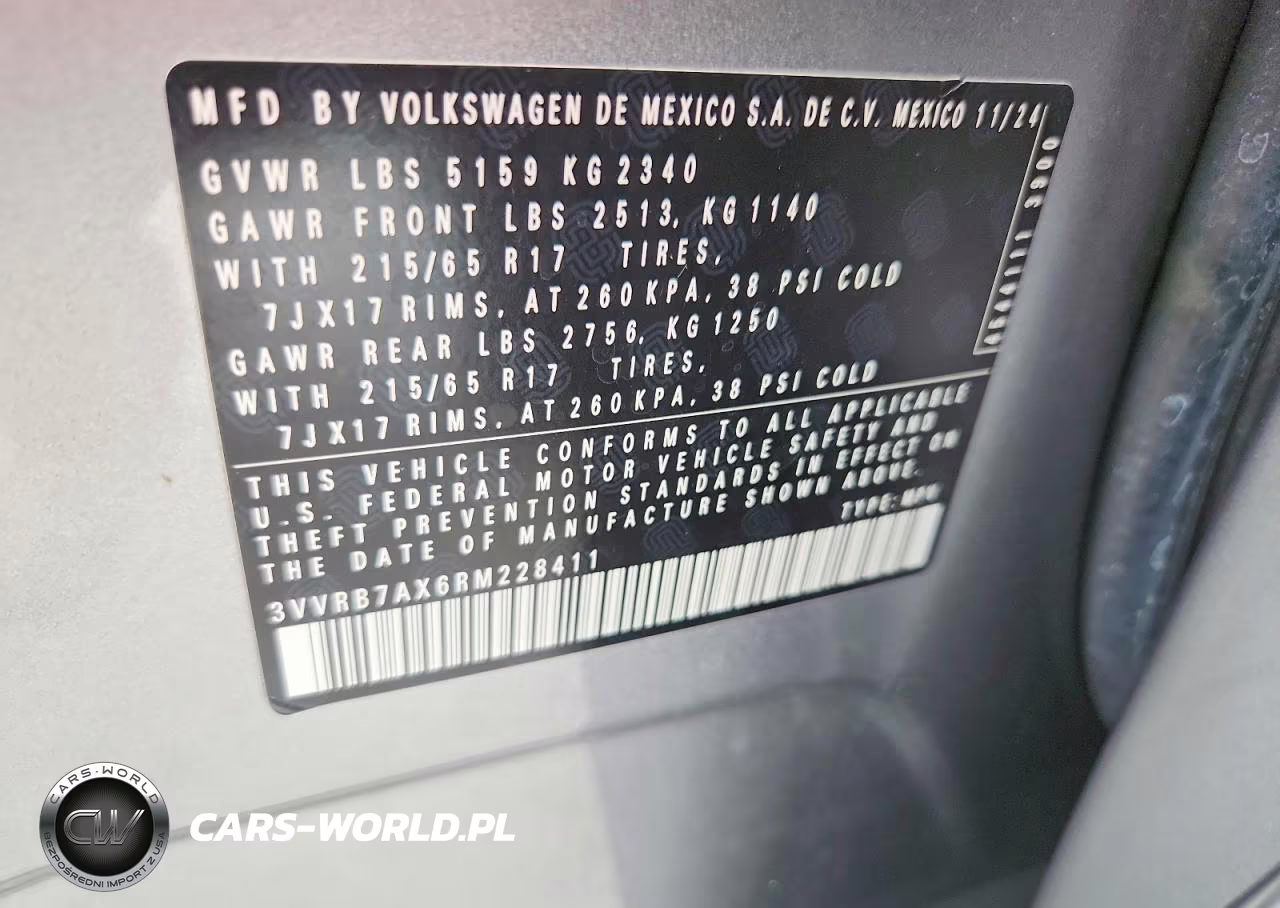 2024 Volkswagen Tiguan S VIN:3VVRB7AX6RM228411 - 14
