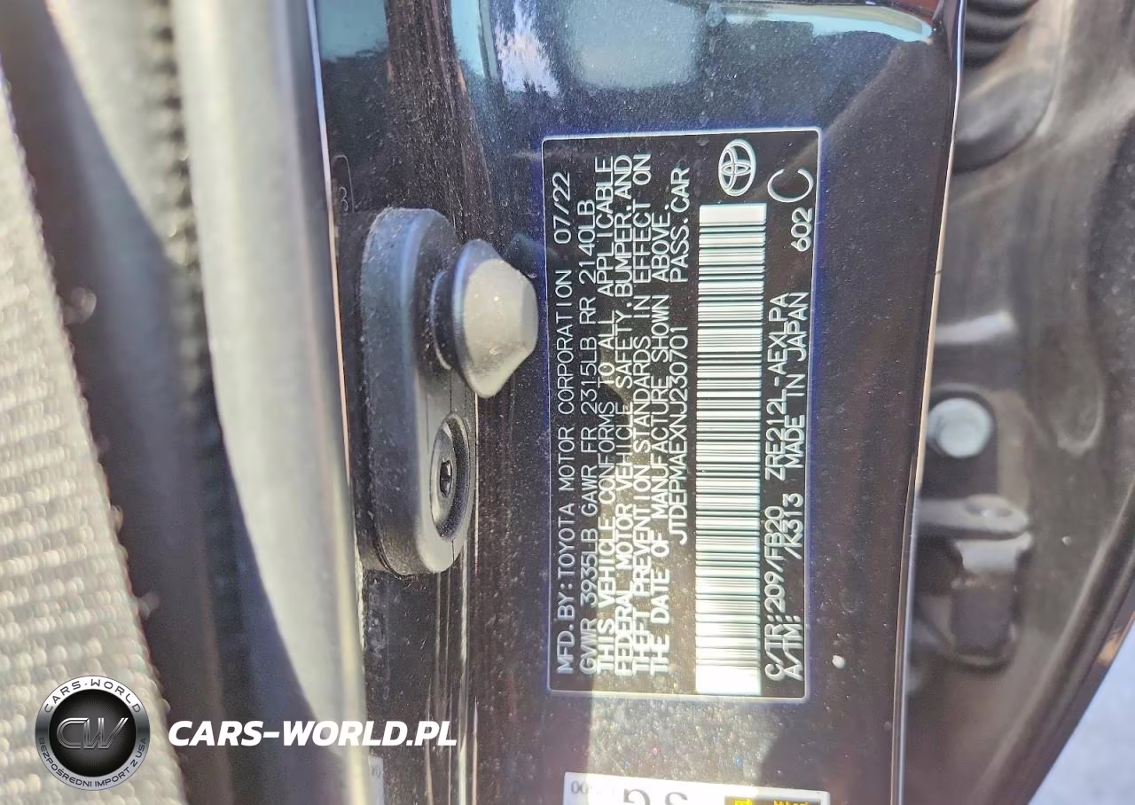 2022 Toyota Corolla Le VIN:JTDEPMAEXNJ230701 - 12