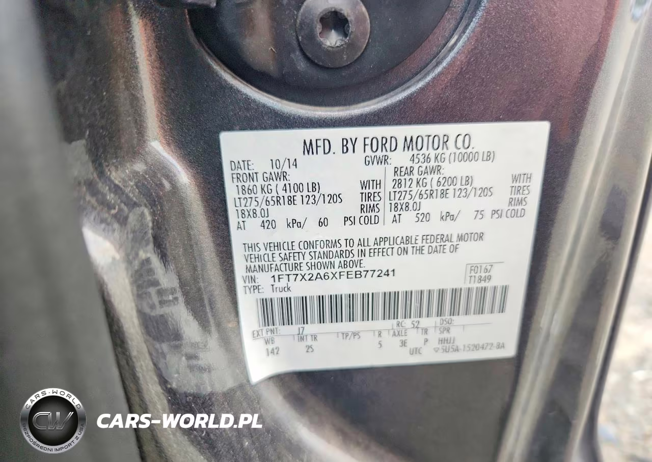 2015 Ford F250 Super Duty VIN:1FT7X2A6XFEB77241 - 12