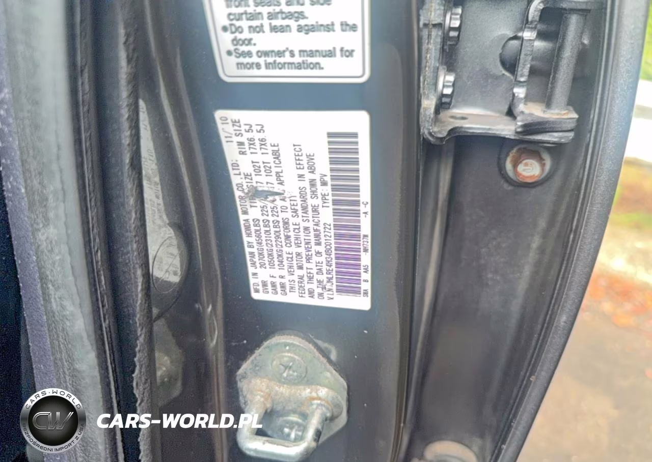 2011 Honda Cr-V Lx VIN:JHLRE4H34BC012722 - 10