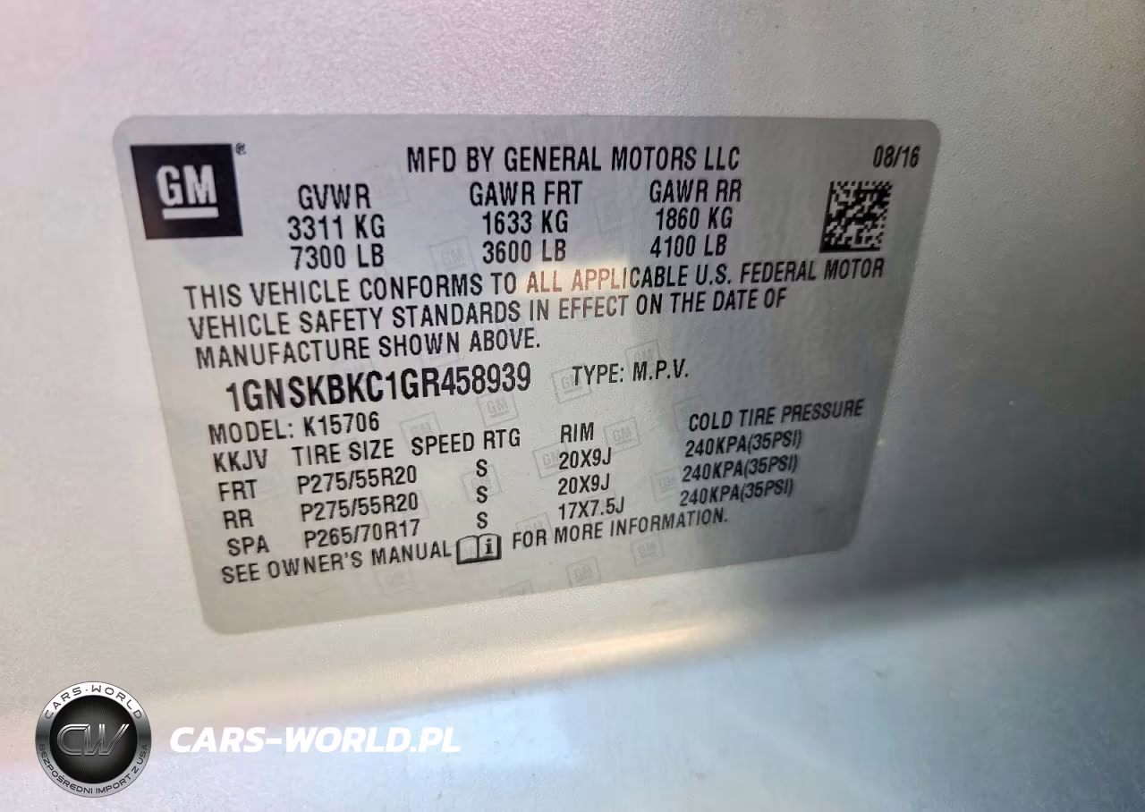 2016 Chevrolet Tahoe VIN:1GNSKBKC1GR458939 - 13