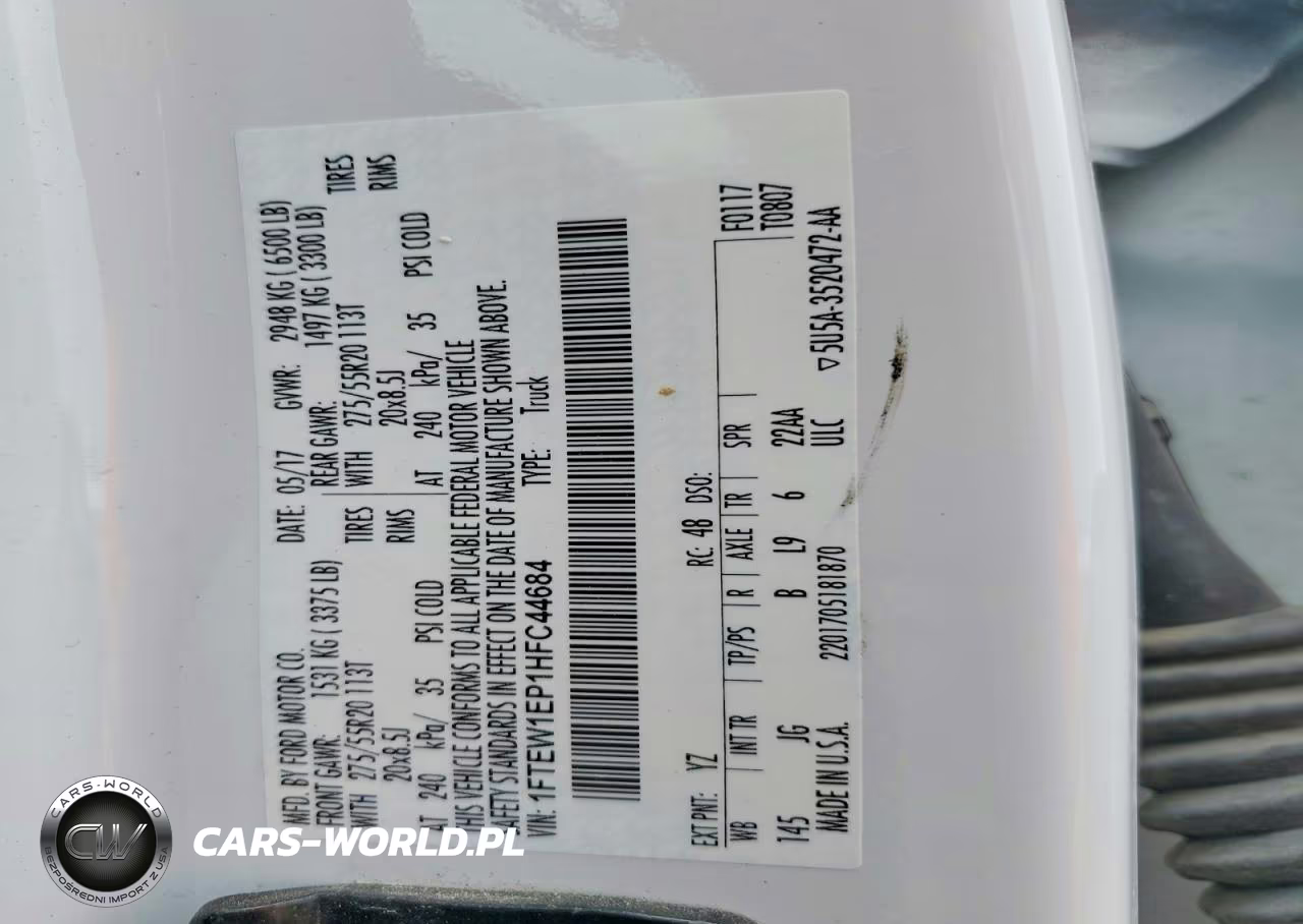 2017 Ford F150 Supercrew VIN:1FTEW1EP1HFC44684 - 12