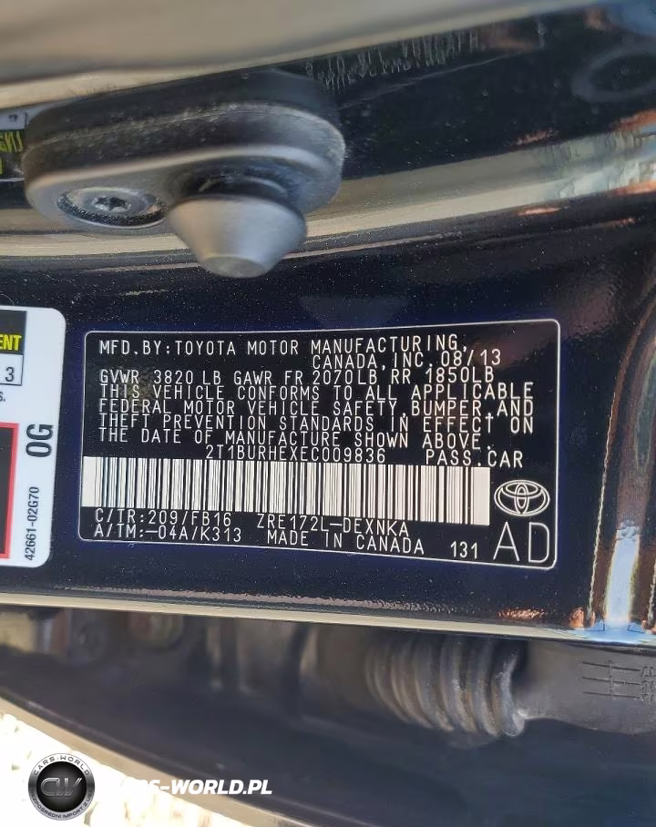 2014 Toyota Corolla Le VIN:2T1BURHEXEC009836 - 12