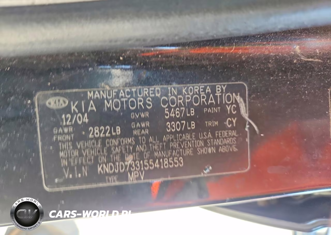 2005 Kia Sorento Lx VIN:KNDJD733155418553 - 12