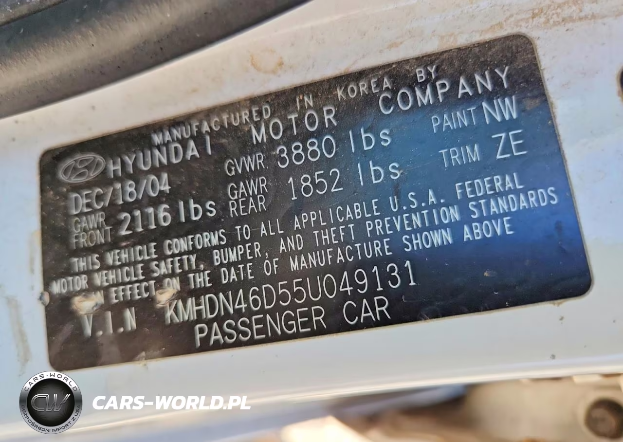 2005 Hyundai Elantra Gls VIN:KMHDN46D55U049131 - 12