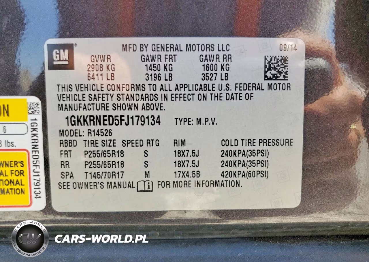 2015 GMC Acadia Sle VIN:1GKKRNED5FJ179134 - 13
