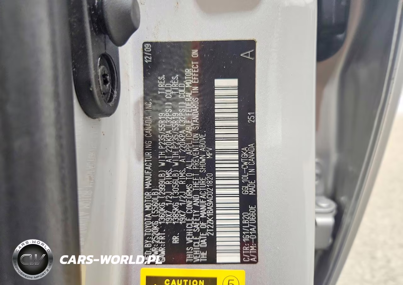 2010 Lexus Rx 350 VIN:2T2ZK1BA9AC021820 - 13