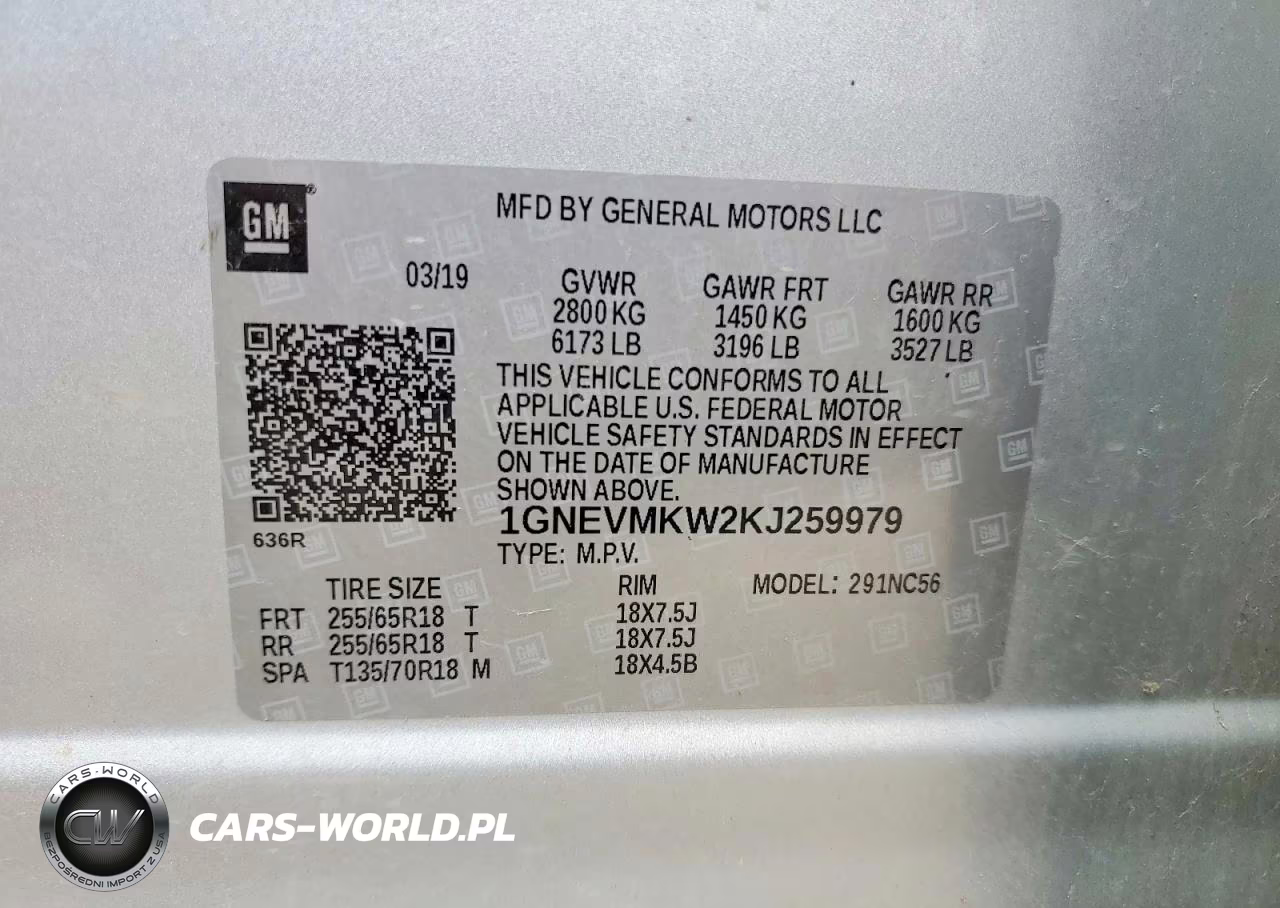 2019 Chev Traverse L VIN:1GNEVMKW2KJ259979 - 13