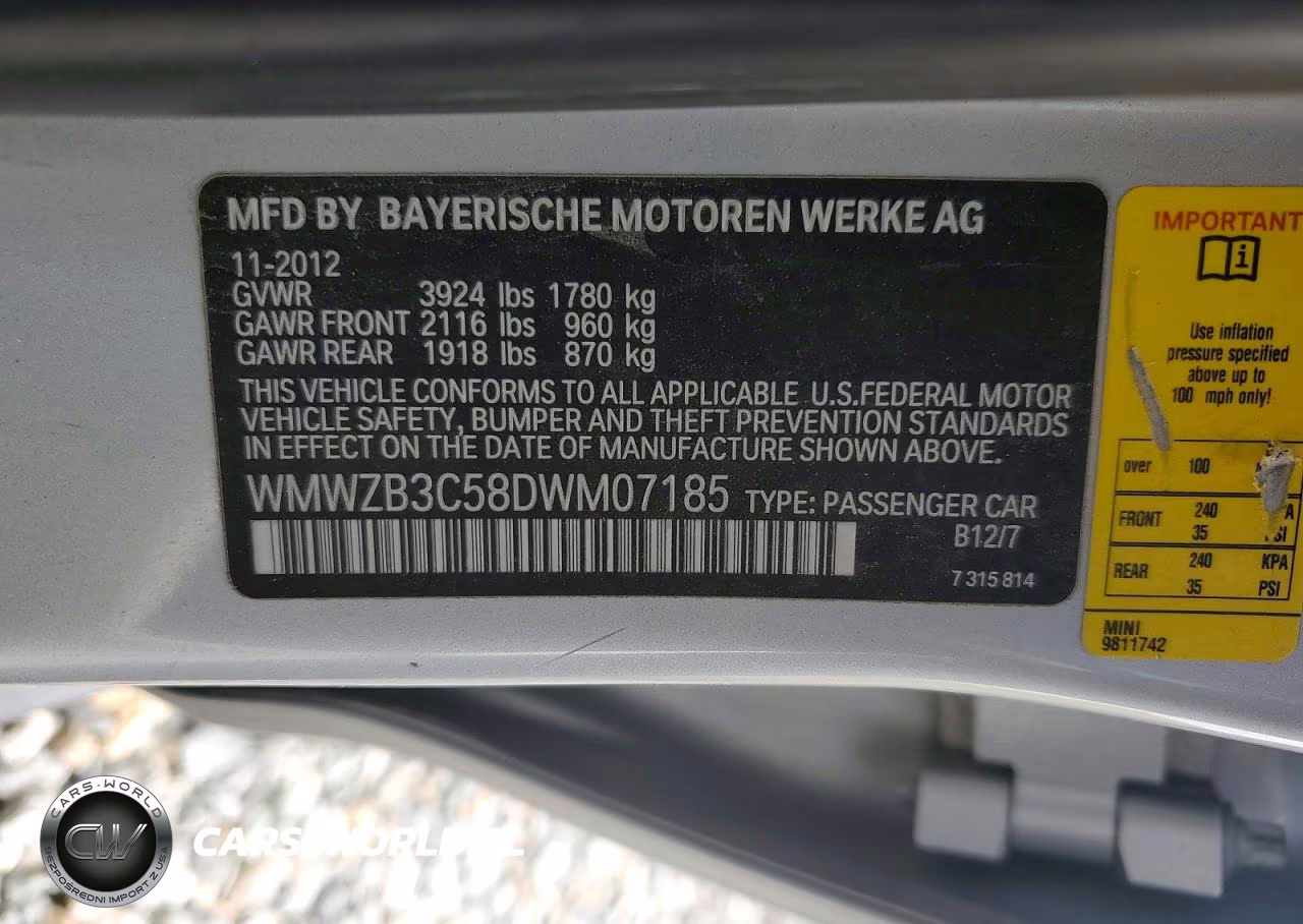 2013 Mini Cooper Countryman VIN:WMWZB3C58DWM07185 - 12