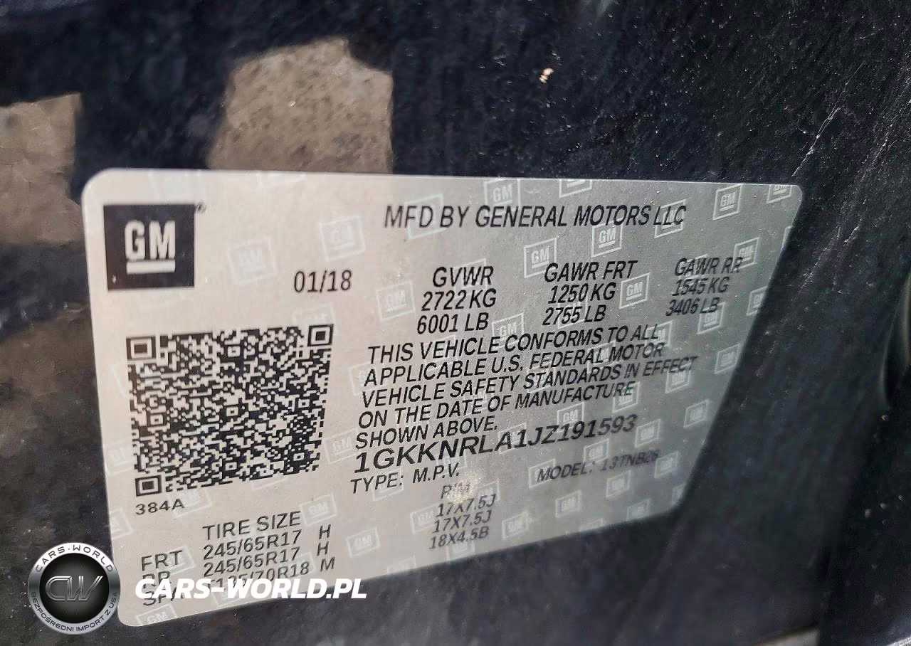 2018 GMC Acadia Sle VIN:1GKKNRLA1JZ191593 - 13