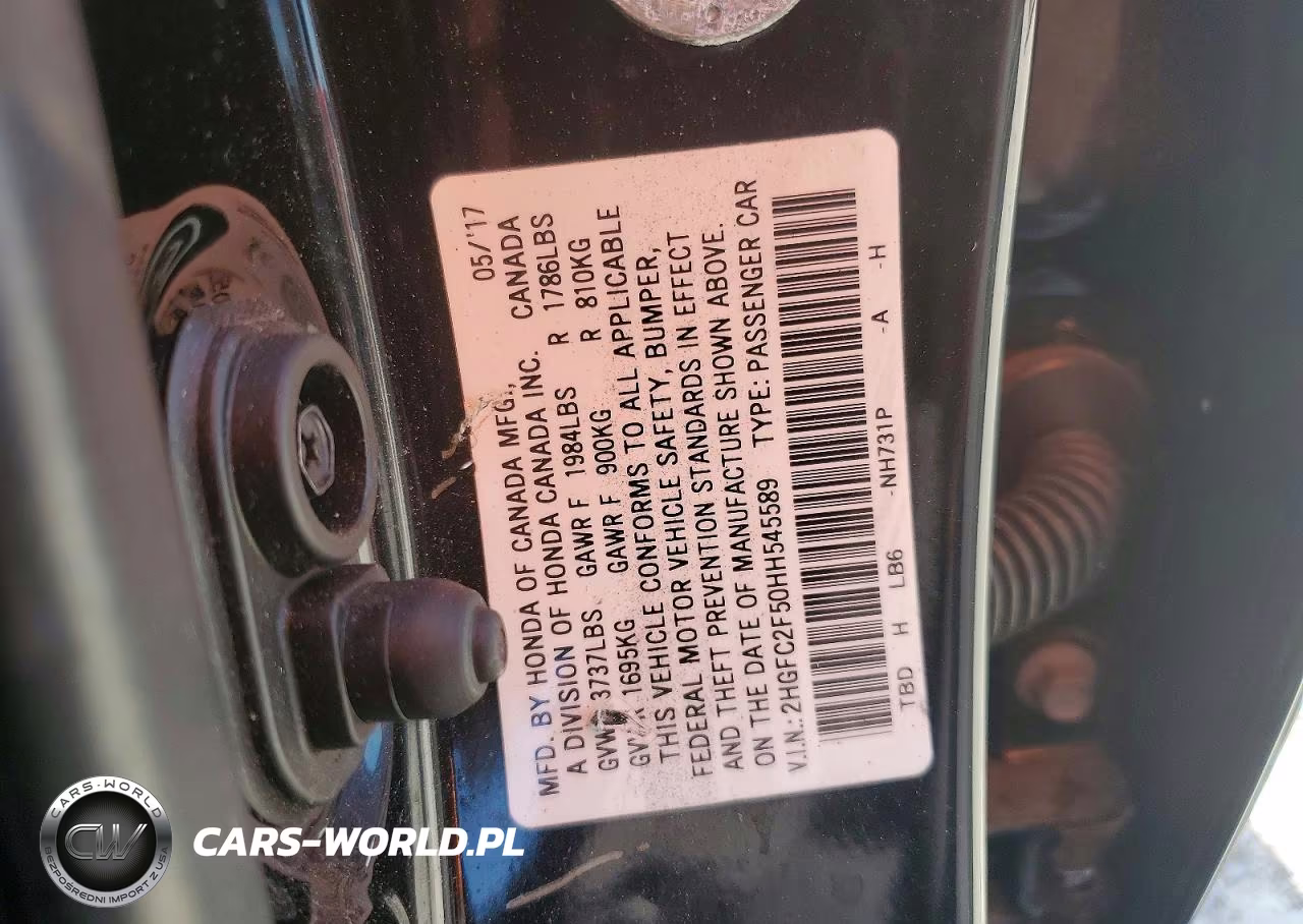 2017 Honda Civic Lx VIN:2HGFC2F50HH545589 - 12