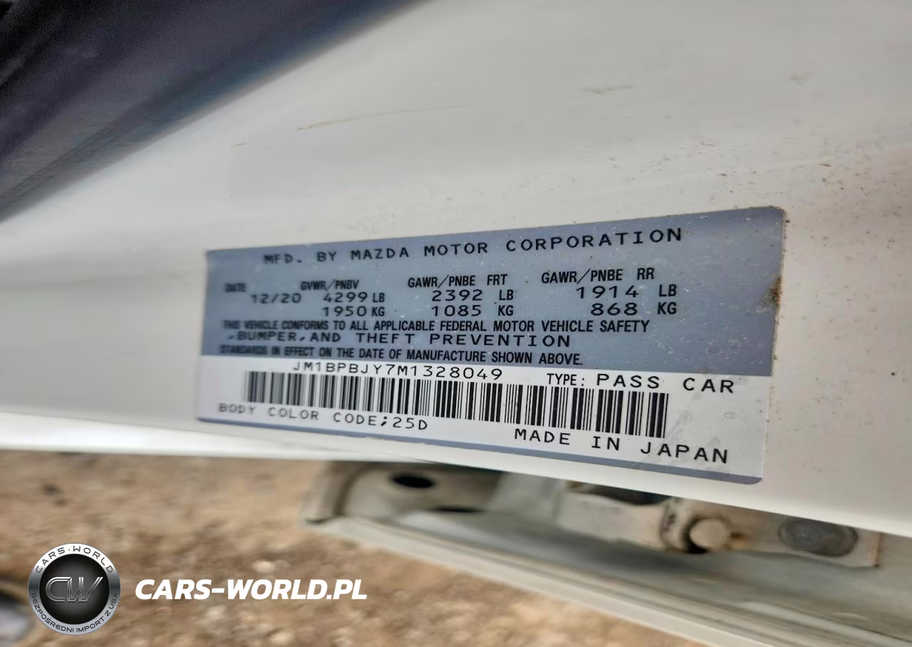 2021 Mazda 3 VIN:JM1BPBJY7M1328049 - 12