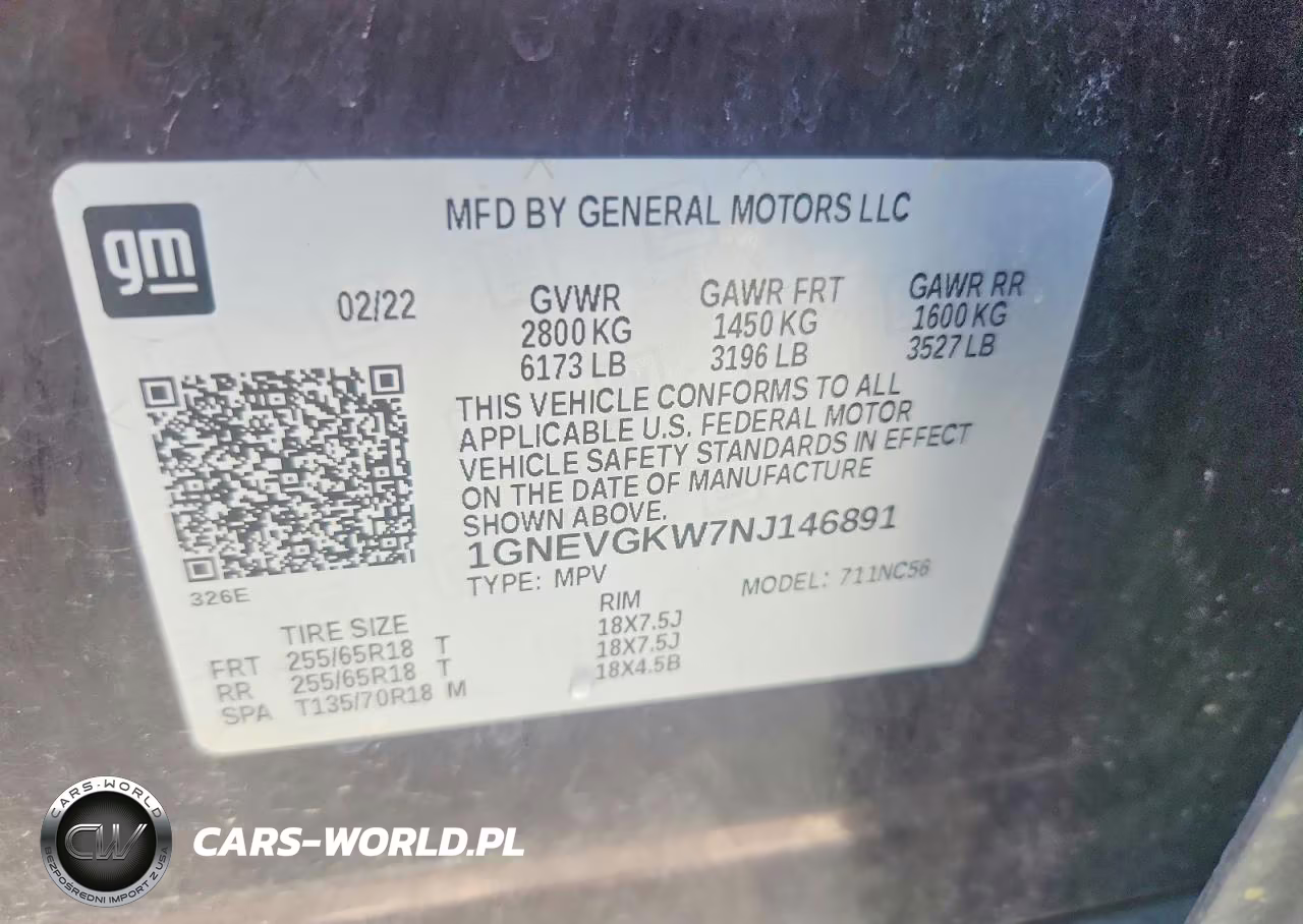 2022 Chevrolet Traverse Lt VIN:1GNEVGKW7NJ146891 - 14