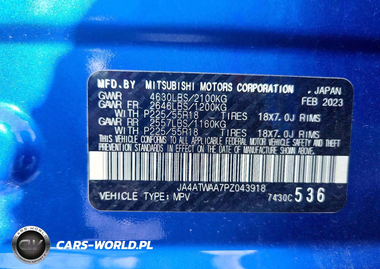 2023 Mitsubishi Eclipse Cross Se VIN:JA4ATWAA7PZ043918 - 13