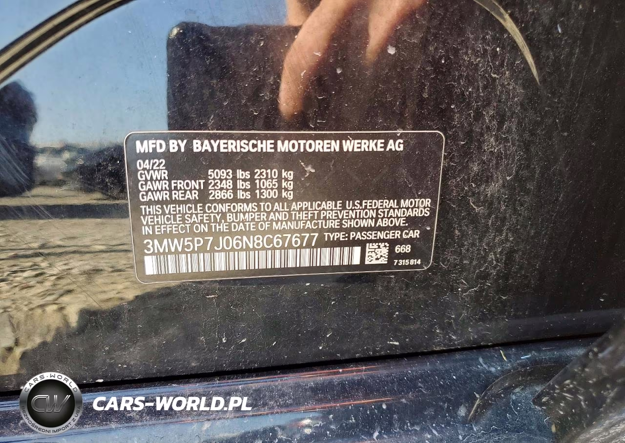 2022 BMW 330E VIN:3MW5P7J06N8C67677 - 12
