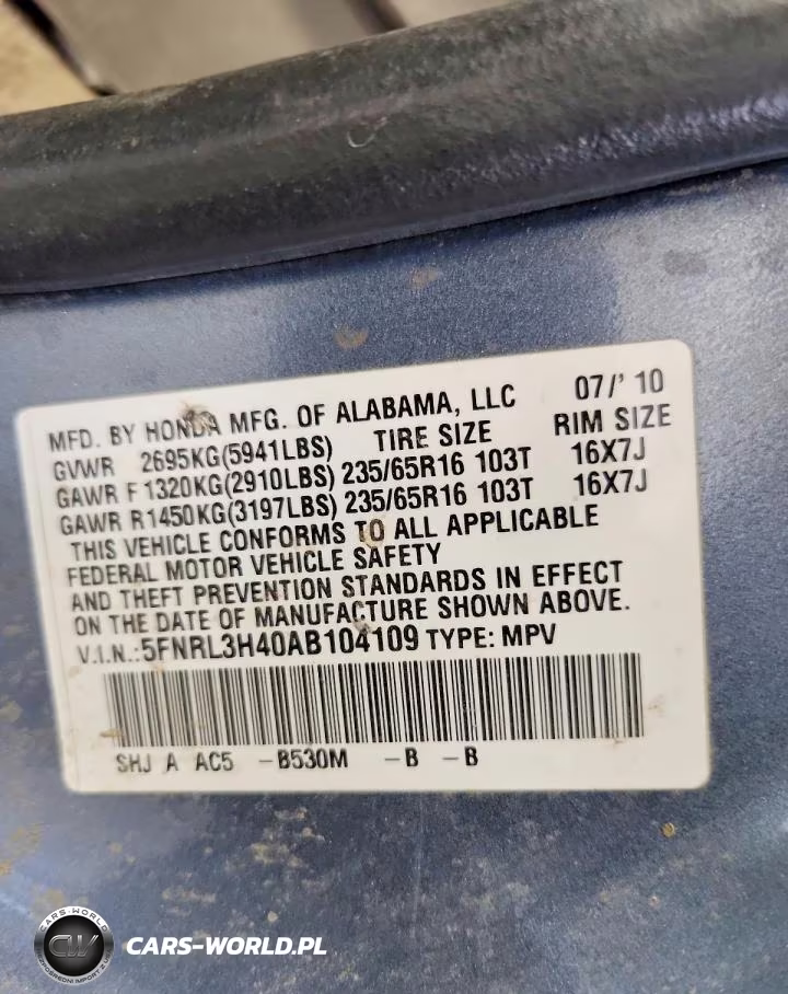 2010 Honda Odyssey Ex VIN:5FNRL3H40AB104109 - 13