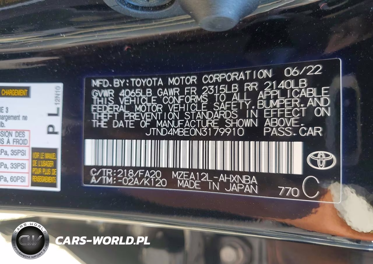 2022 Toyota Corolla Hatchback Se VIN:JTND4MBE0N3179910 - 12