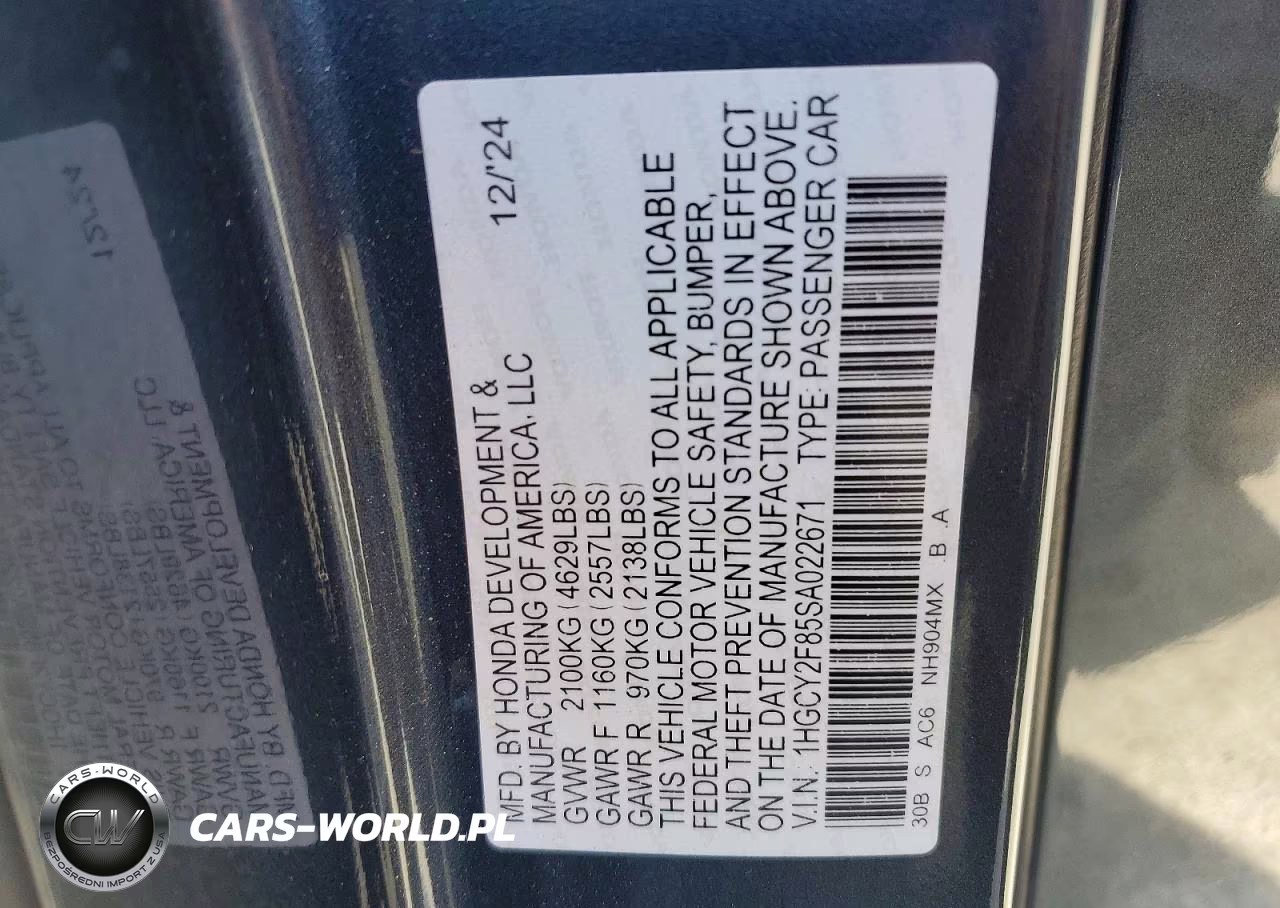 2025 Honda Accord Touring Hybrid VIN:1HGCY2F85SA022671 - 12
