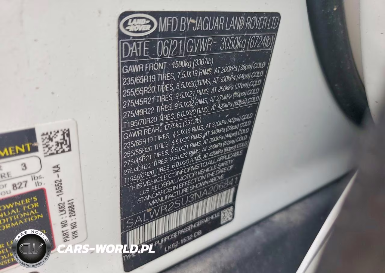 2022 Land Rover Range Rover Sport Hse Silver Edition VIN:SALWR2SU3NA206841 - 13