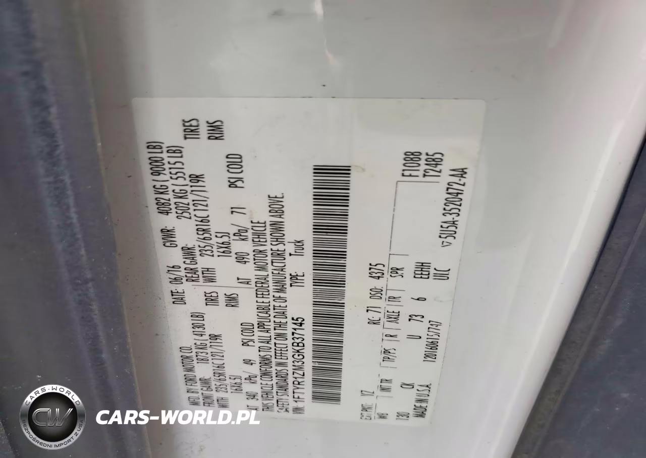 2016 Ford Transit T-250 VIN:1FTYR1ZM3GKB37145 - 13