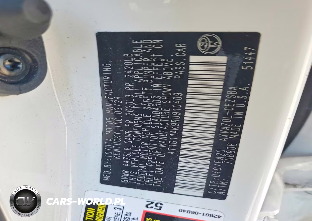 2024 Toyota Camry Se VIN:4T1G11AK9RU910409 - 12
