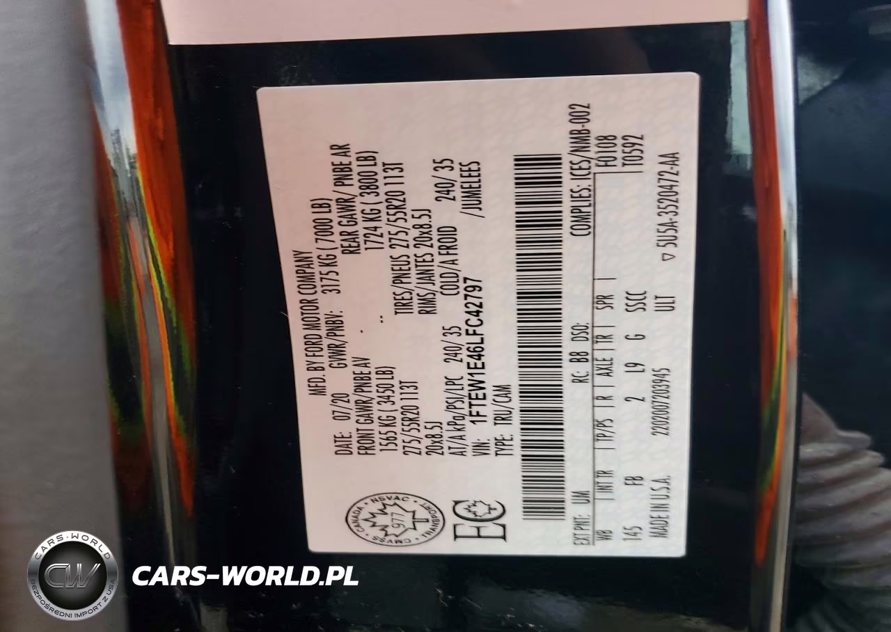 2020 Ford F150 Supercrew VIN:1FTEW1E46LFC42797 - 13