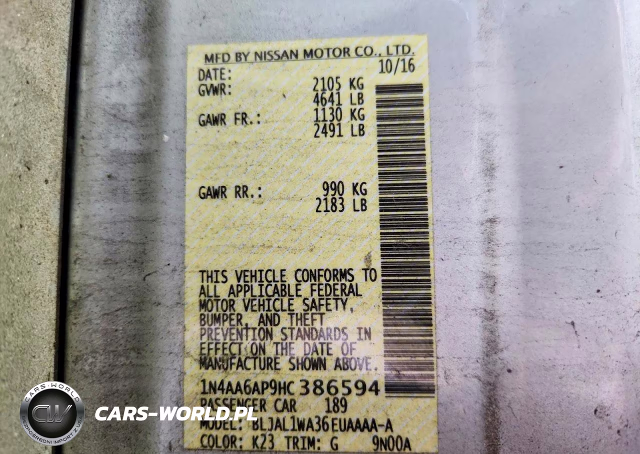 2017 Nissan Maxima 3.5 Sr VIN:1N4AA6AP9HC386594 - 12