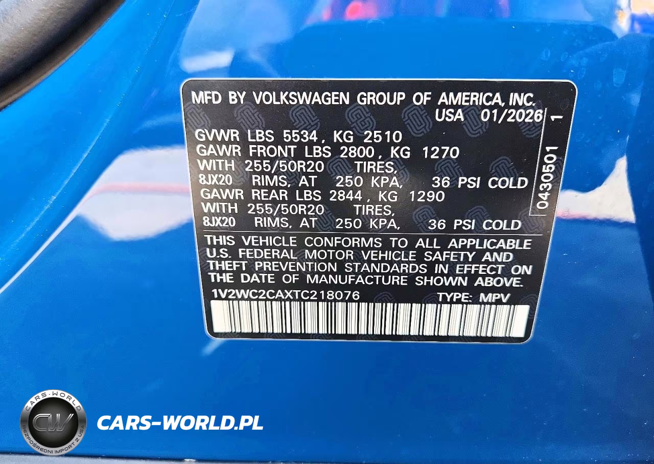 2026 Volkswagen Atlas Cross Sport Se VIN:1V2WC2CAXTC218076 - 13