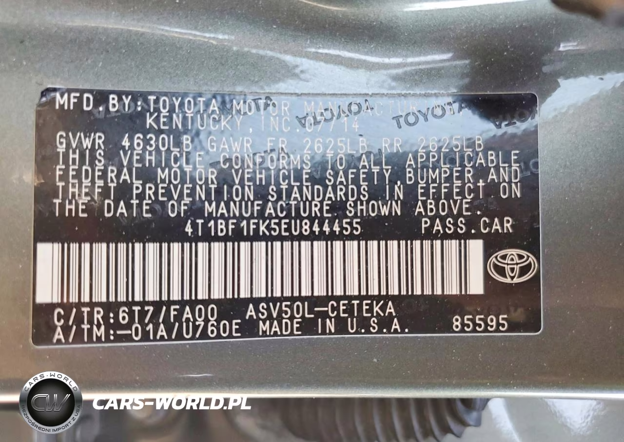 2014 Toyota Camry L VIN:4T1BF1FK5EU844455 - 12