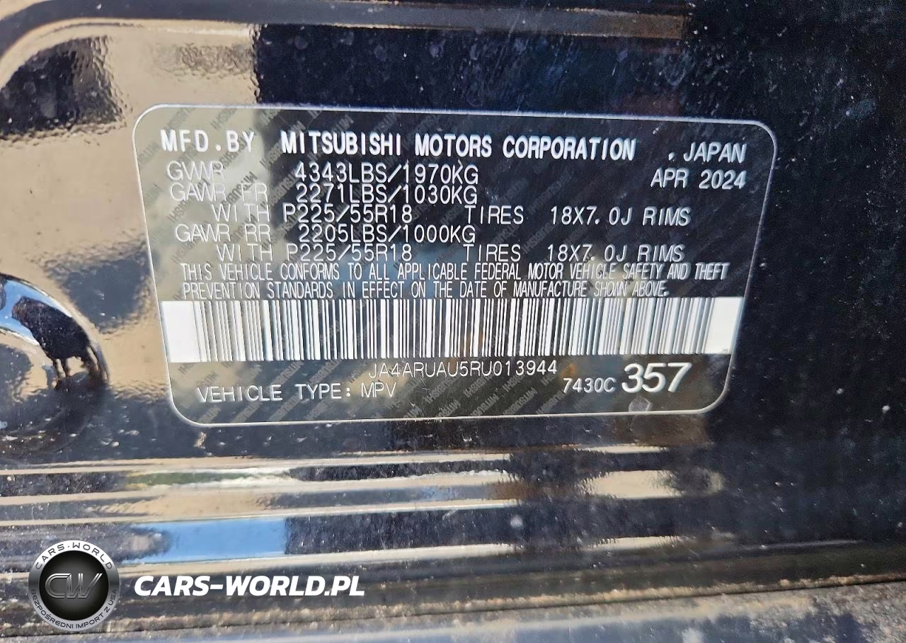 2024 Mitsubishi Outlander Sport S-Se VIN:JA4ARUAU5RU013944 - 13